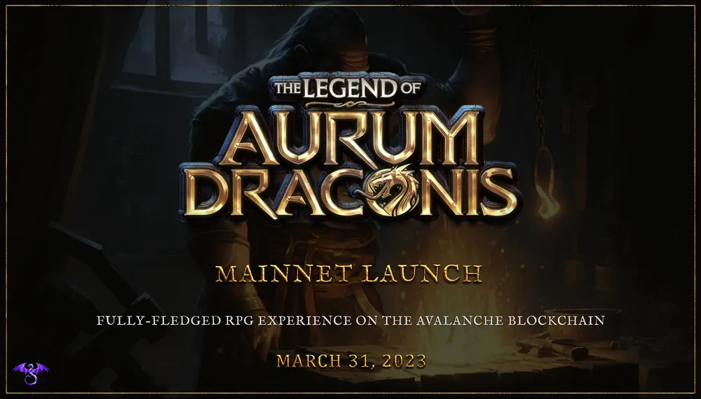 The Legend of Aurum Draconis: Blockchain-based RPG game launching on Avalanche on March 31, 2023
